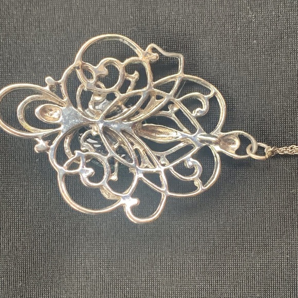 Vintage Peacock Silver Necklace - Picture 2 of 5